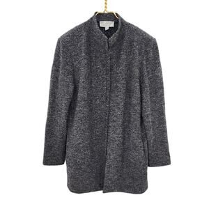 St. John By Marie Gray Full Zip‎ Longer Length Jacket Sweater Coat